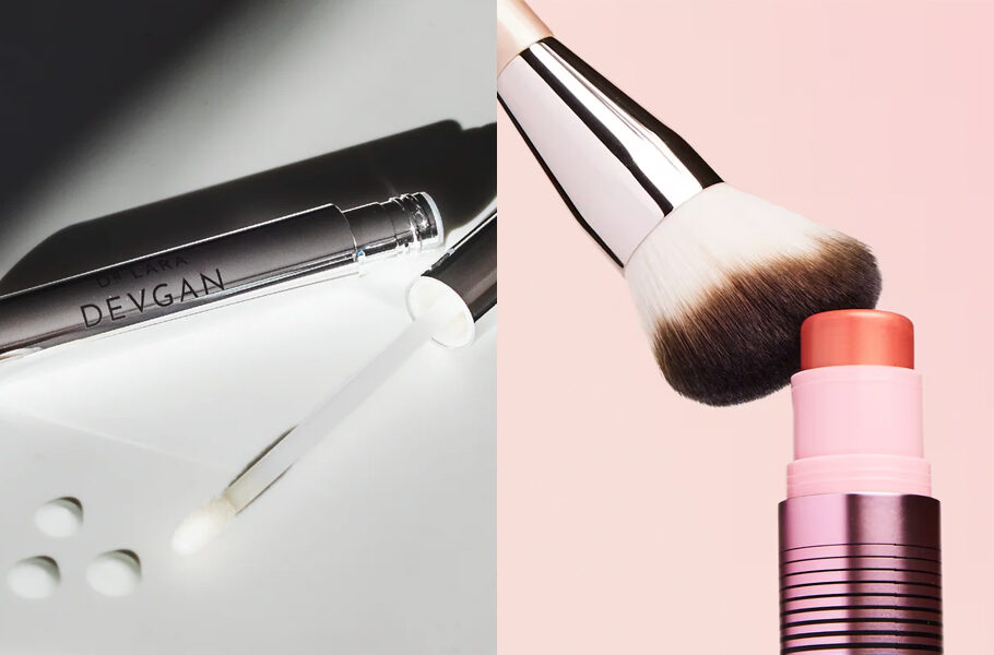 Dr. Lara Devgan lip plumper and Dibs makeup brush