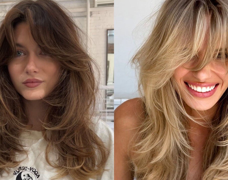 feathered bangs