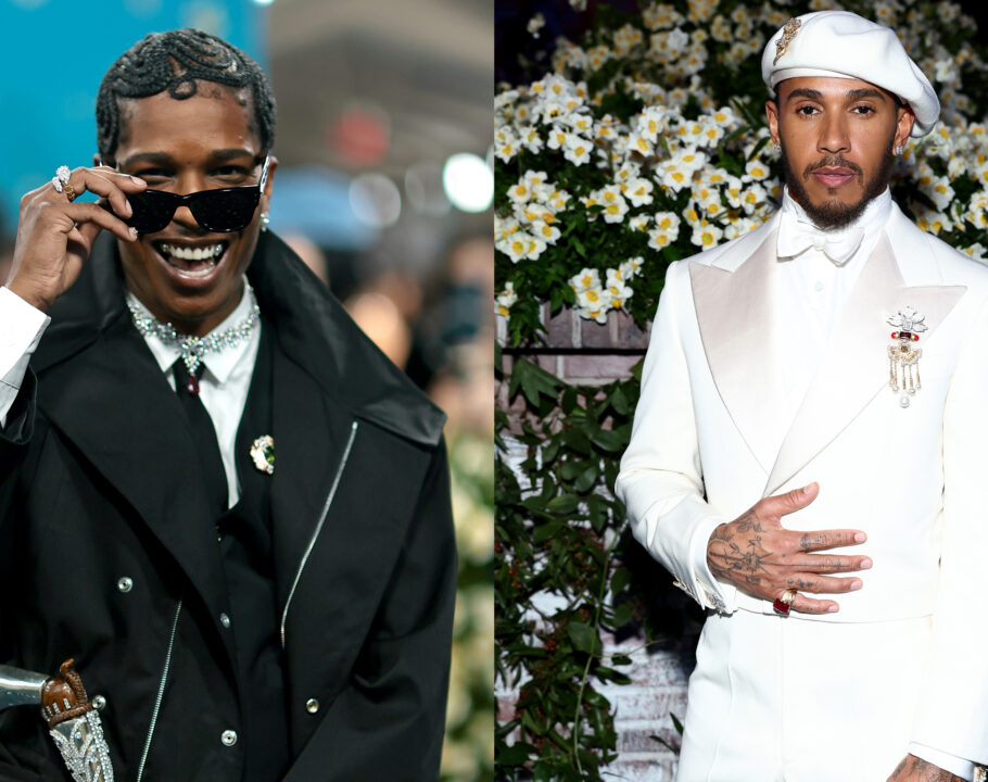 ASAP Rocky and Lewis Hamilton at the 2025 Met Gala