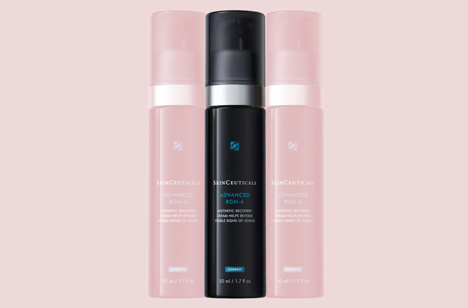 skinceuticals advanced rgn 6 cream on pink background